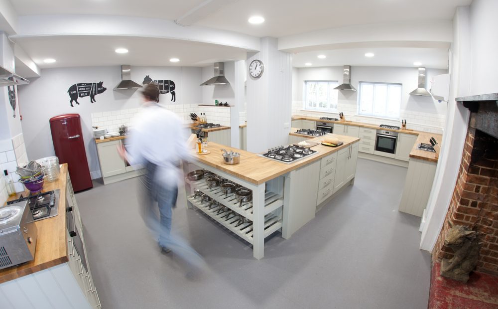 Abinger Cookery School Kitchen Accredited by ICSA