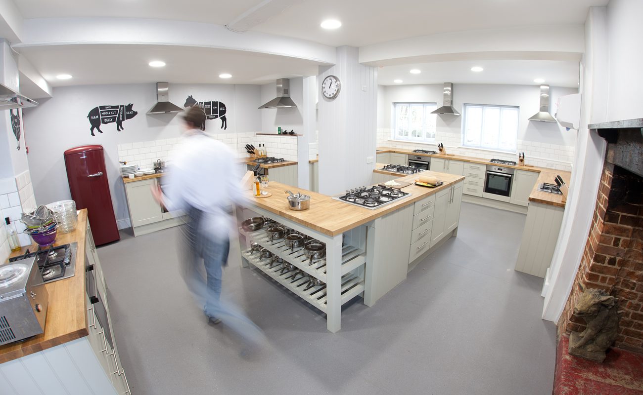 Abinger Cookery School Kitchen Accredited by ICSA