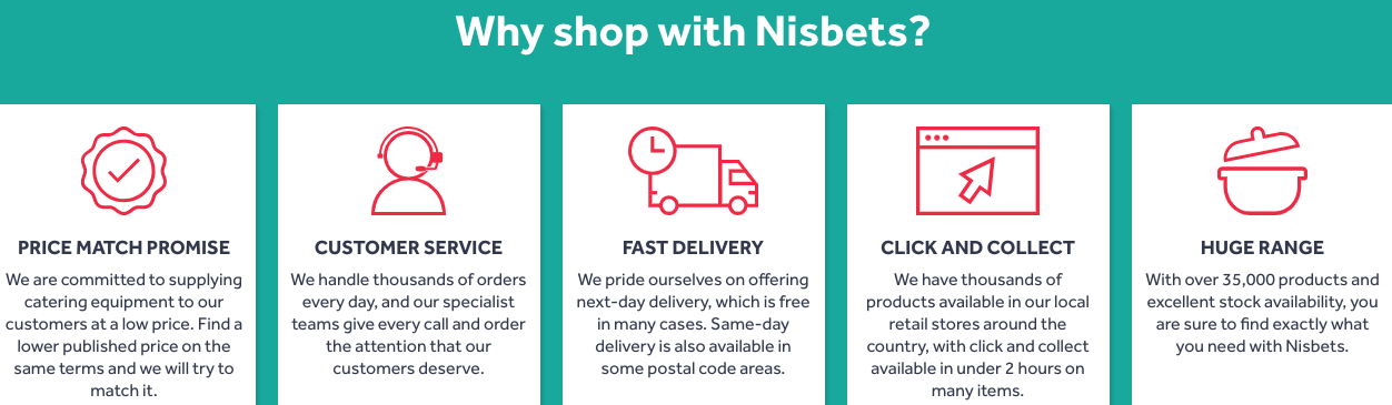 Nisbets catering Benefits for ICSA members