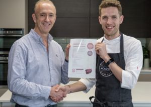 ICSA Assessor & Director James Day Awarding Head Chef Tutor Andrew Roberts Award