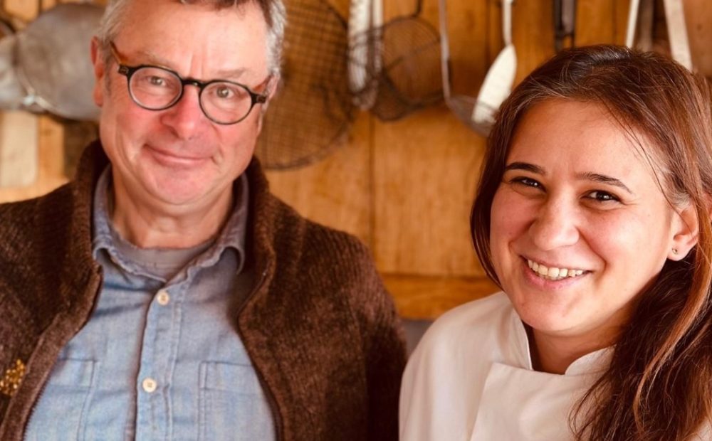 Head chef Emese and Hugh at River Cottage