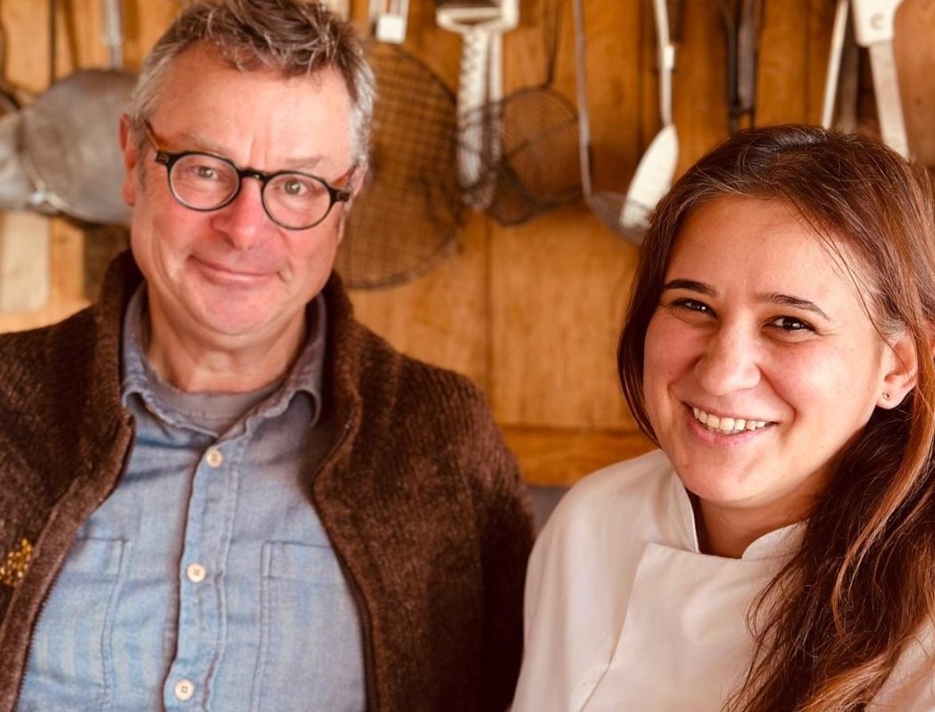 Head chef Emese and Hugh at River Cottage