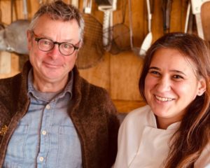 Head chef Emese and Hugh at River Cottage